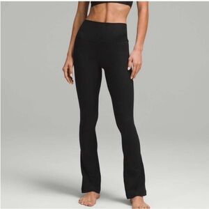 lululemon athletica Black Leggings ribbed mini flare